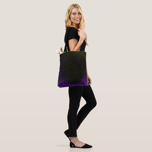 Paarse rand tote bag (Op model)