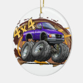 Paarse Ranger Keramisch Ornament (Links)