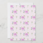 Paarse Ranunculus Bridal Shower Invitation Kaart (Achterkant)