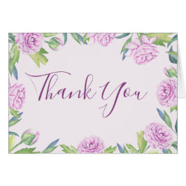 Paarse Ranunculus Lente Bloemen Dank u kaart
