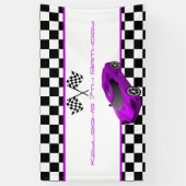 Paarse rassenautopartij spandoek (Verticaal)