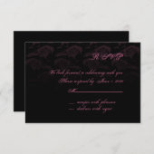 Paarse Raven Gothic Response Kaart (Voorkant / Achterkant)