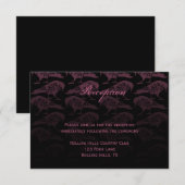 Paarse Raven Gothic Wedding Reception Kaart (Voorkant / Achterkant)