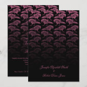 Paarse Raven Gotische bruiloft uitnodiging (Voorkant / Achterkant)