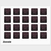 Paarse Raven Gotische Envelope Seal Vierkante Sticker (Vel)