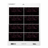 Paarse Raven Gotische Waterfles Label (Full Sheet)