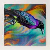 Paarse Raven, noordelijke lichtachtergrond Legpuzzel (Horizontaal)