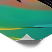 Paarse Raven, noordelijke lichtachtergrond Poster (Hoek)