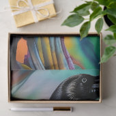 Paarse Raven, noordelijke lichtachtergrond Tissuepapier (Geschenk)