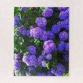Paarse realistische hortensia puzzel (Verticaal)