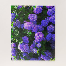 Paarse realistische hortensia puzzel