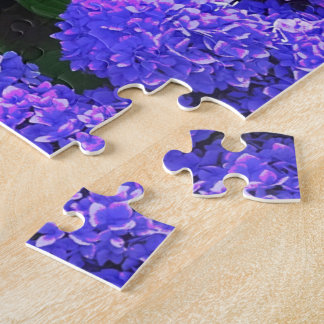 Paarse realistische hortensia puzzel legpuzzel