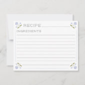 Paarse  Recept Kaart Notitiekaartje (Voorkant)