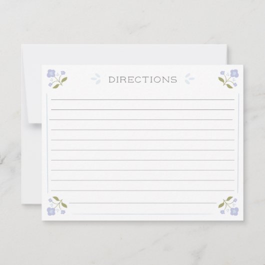 Paarse Recept Kaart Notitiekaartje (Achterkant)