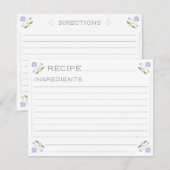 Paarse  Recept Kaart Notitiekaartje (Voorkant / Achterkant)