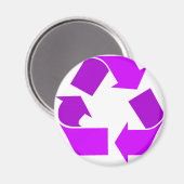 Paarse Recyclen Magneet (Voorkant / Achterkant)