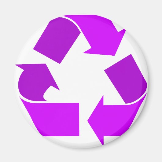 Paarse Recyclen Magneet (Voorkant)