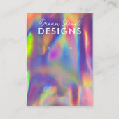 Paarse Red Faux Holo oorring Kaart Visitekaartje (Voorkant)