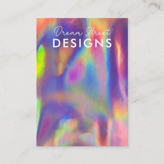 Paarse Red Faux Holo oorring Kaart Visitekaartje (Voorkant)