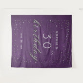 Paarse reddingsbril voor geboortedag wandkleed (Voorkant (horizontaal))