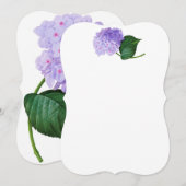 Paarse Redoute Hortensia Uitnodigingen (Voorkant / Achterkant)