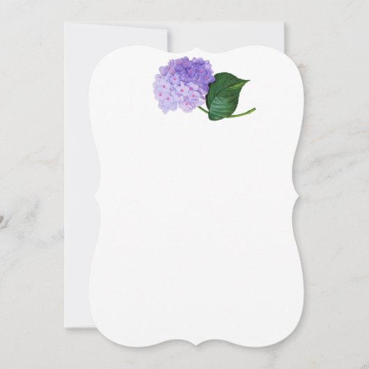 Paarse Redoute Hortensia Uitnodigingen (Voorkant)