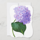 Paarse Redoute Hortensia Uitnodigingen (Achterkant)