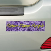 Paarse reductie-hergebruik Recyclen Bumpersticker (Op auto)