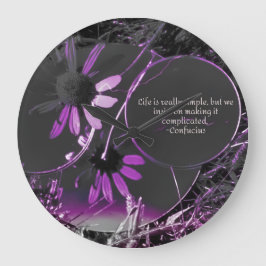 Paarse reflectie grote klok