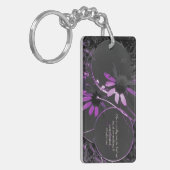 Paarse reflectie sleutelhanger (Voorkant Links)