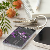 Paarse reflectie sleutelhanger (Voorkant Rechts)