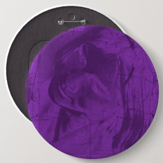 Paarse reflecties ronde button 6,0 cm (Voorkant /achterkant)
