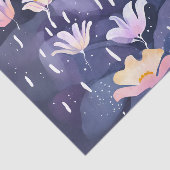 Paarse Regen Bloementuin Decoupage Tissuepapier (Detail)