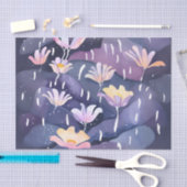 Paarse Regen Bloementuin Decoupage Tissuepapier (Craft)