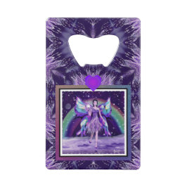 Paarse regen creditkaart flessenopener