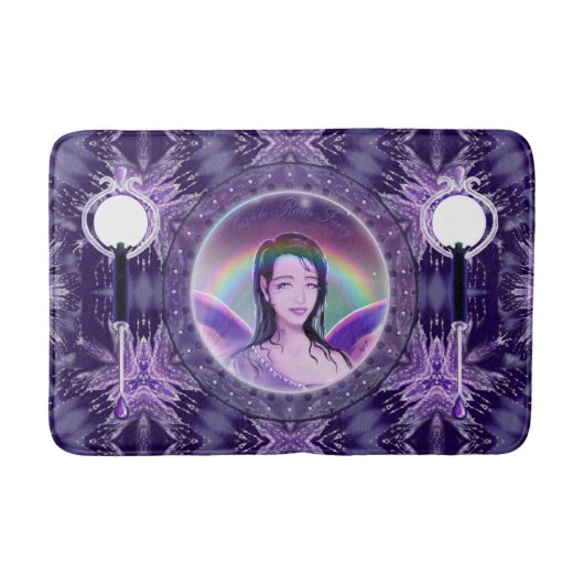 Paarse regen Fairy Bath Mat (Voorkant)