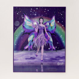 Paarse Regen Fairy Jigzaag Puzzle Legpuzzel