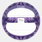 Paarse Regen Fairy-ronde sticker (Voorkant)