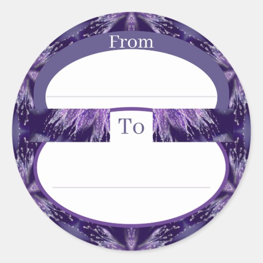 Paarse Regen Fairy-ronde sticker (Voorkant)