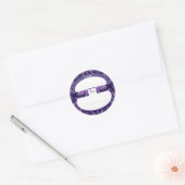 Paarse Regen Fairy-ronde sticker (Envelop)