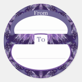 Paarse Regen Fairy-ronde sticker