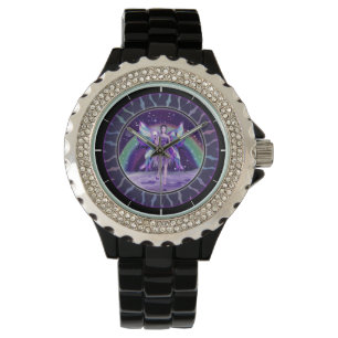 Paarse regen Fairy Watch Horloge