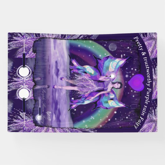 Paarse regen fee banner (Horizontaal)