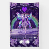 Paarse regen fee banner (Verticaal)