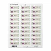 Paarse regen. . .Ik bedoel Butterfly, Paarse Butte Etiket (Full Sheet)