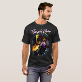 Paarse Regen Motorfiets T-shirt (Voorkant volledig)