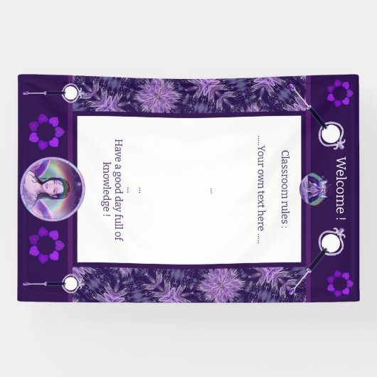 Paarse regen spandoek (Horizontaal)