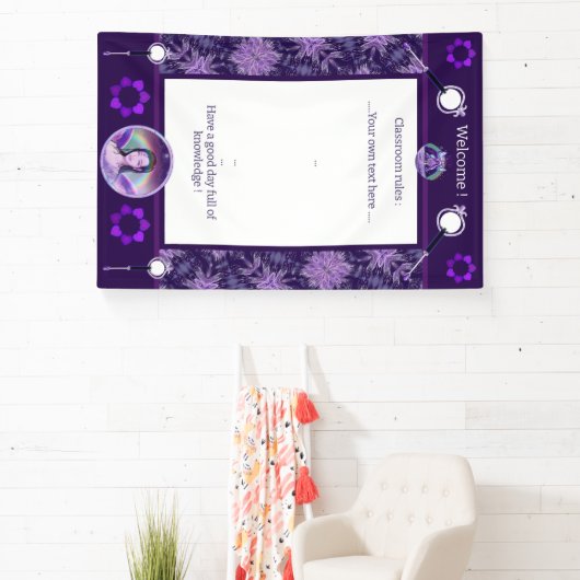 Paarse regen spandoek (Insitu)