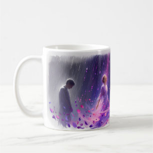 Paarse Regen Violet Hartzeer Droom Kunstmok Koffiemok