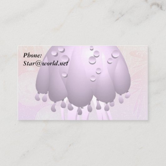 Paarse regen visitekaartje (Achterkant)